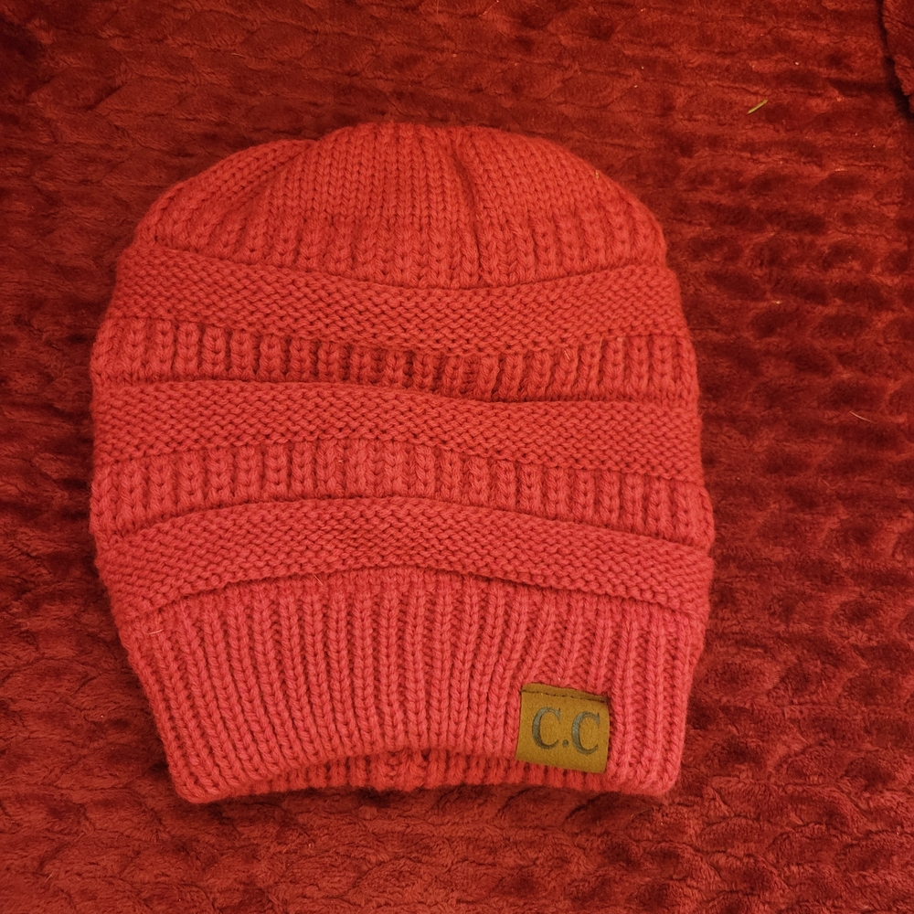 C.C Kids Vibrant Red Knit Hat